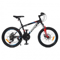 Велосипед "OPTIMAL" PROF1 G20OPTIMAL A20.3 20 д. Алюм.рама12,5", SHIMANO 21SP, алюм.DB, FW TZ500, черный