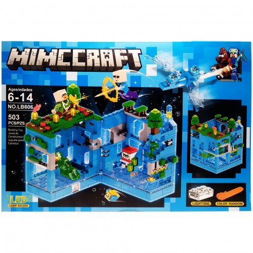 Конструктор "Minecraft" LB606, 503 элемента, LED