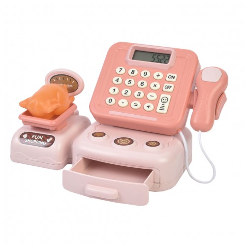 Детский игрушечный "Кассовый аппарат" 6839A, калькулятор, сканер, весы