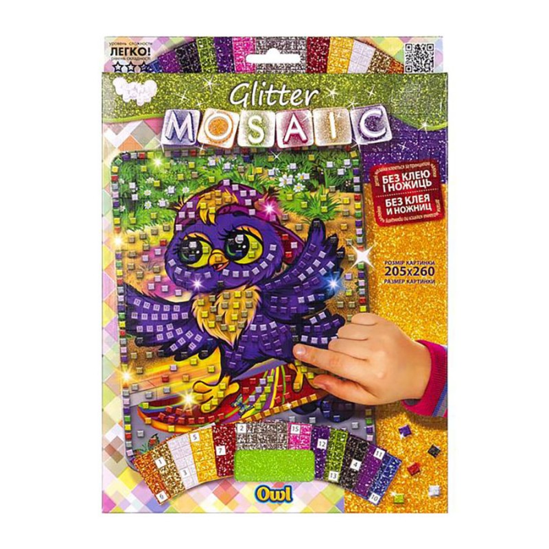 Креативное творчество "Glitter Mosaic Owl" БМ-03-04 блестящая мозаика