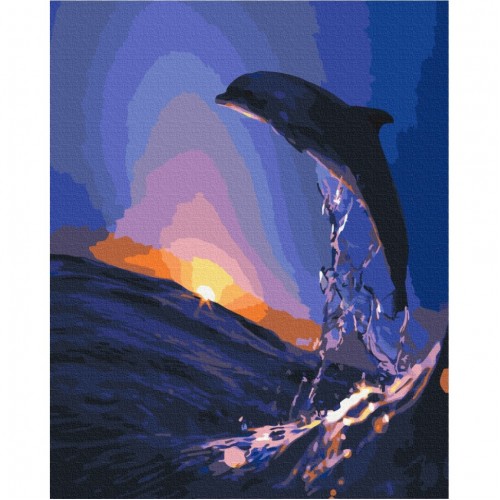 Картина по номерам "Закат дельфина" BS5186 Brushme 40х50 см