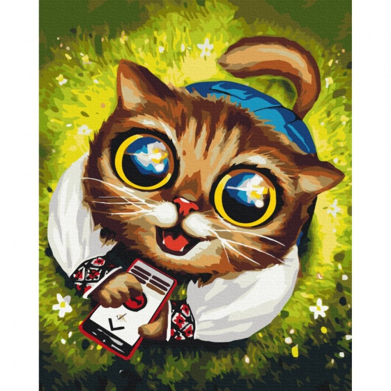 Картина по номерам "Котик с ПВО" © Марианна Пащук Brushme BS53418 40х50 см