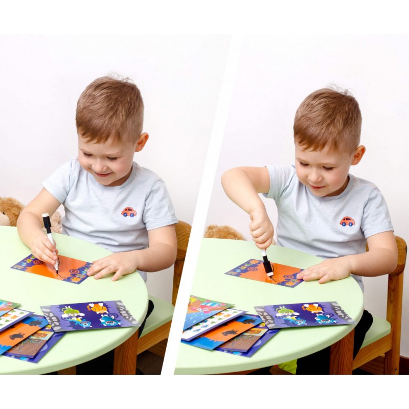 Развивающая игра для малышей «Пиши и стирай. Монстрики» VT5010-18 с маркером