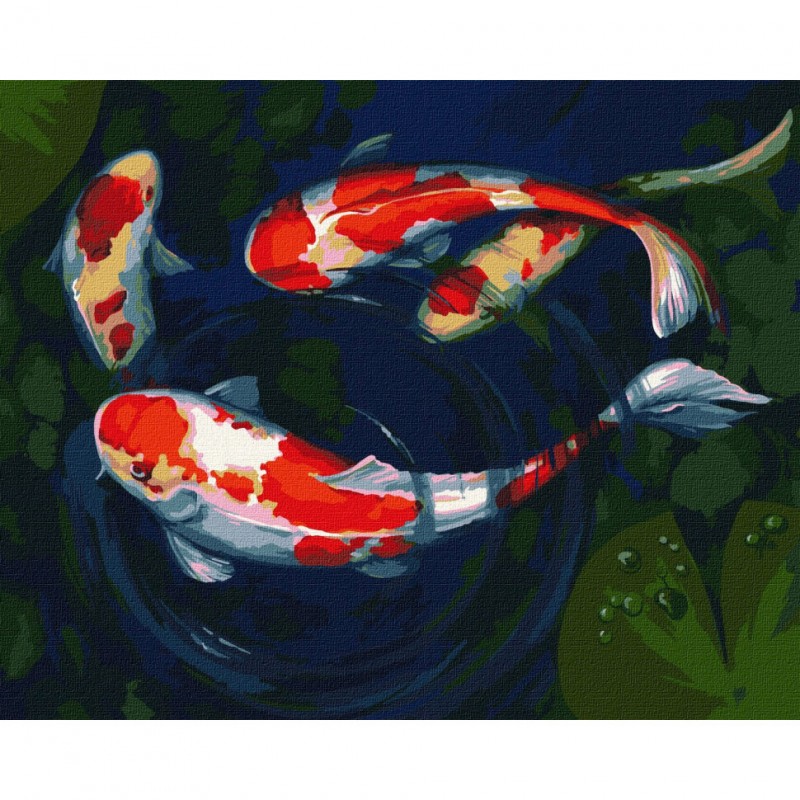 Картина по номерам "Игривые рыбки" KHO4488 40х50 см