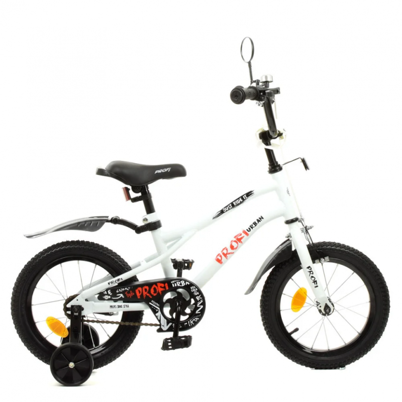 Велосипед детский PROF1 Y14251-1 14 дюймов, белый