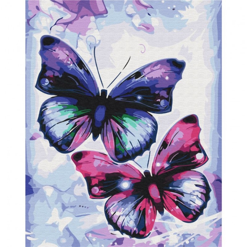 Картина по номерам "Блестящие бабочки" Brushme BS51407 40х50 см