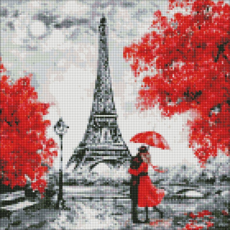 Алмазная мозаика "Дождливый Париж" Идейка AMO7186 40х40 см