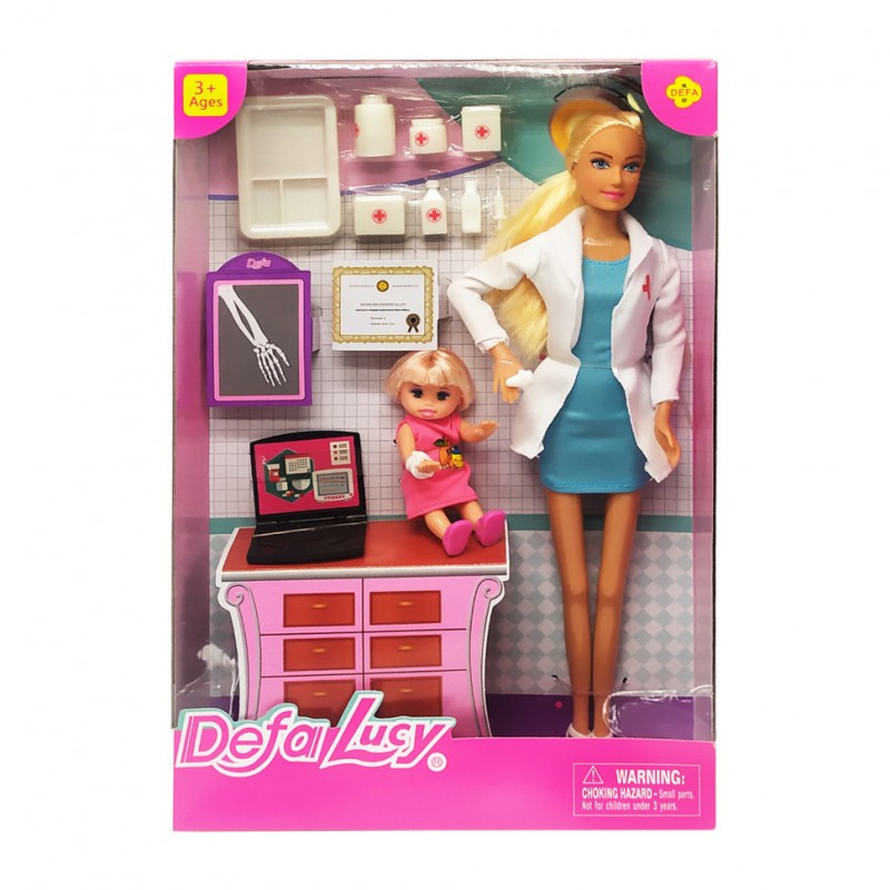 Кукла типа Барби доктор DEFA 8348 с дочкой