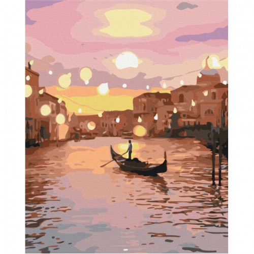 Картина по номерам "Сказочная вечерняя Венеция" Brushme BS32456 40x50 см