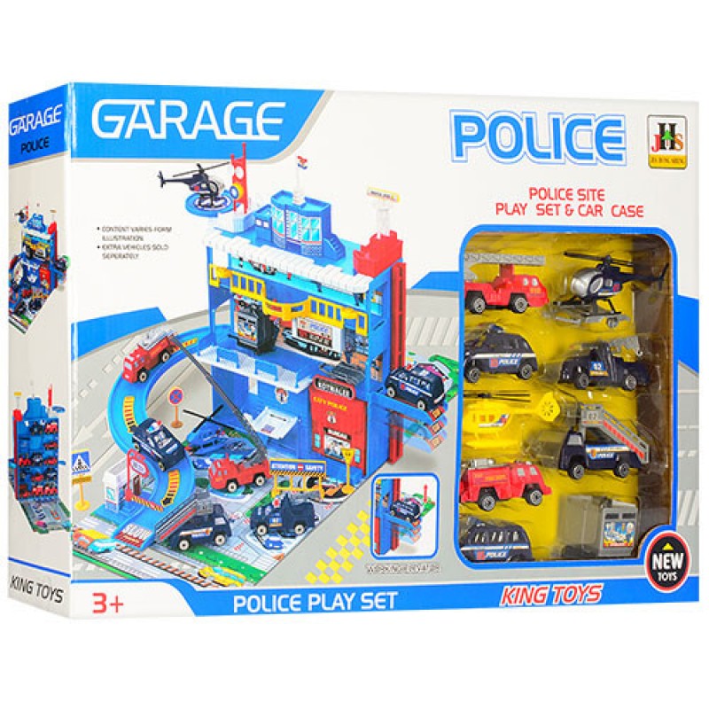 Игровой набор гараж Полицейский участок 566-14 с вертолетом