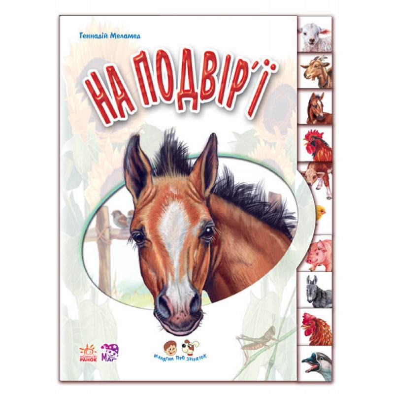 Детская книга "Ребятам о зверюшках: Во дворе" 322018 на укр. языке