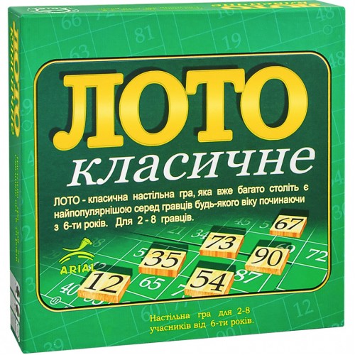 Настольная игра Лото классическое Arial 910046 на укр. языке
