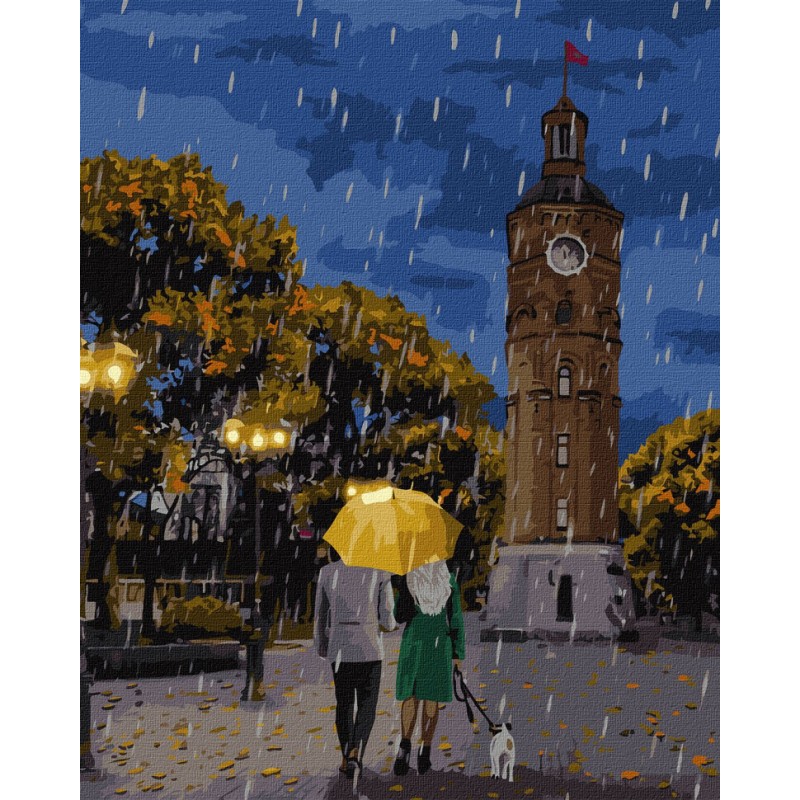 Картина по номерам "Играя под дождем" Идейка KHO4797 40х50 см