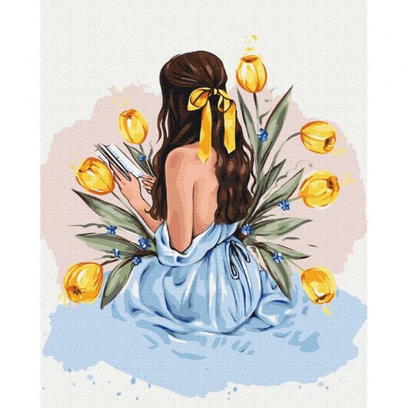 Картина по номерам "История тюльпанов" © Alla Berezovska Brushme BS53574 40х50 см