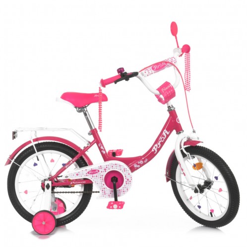 Велосипед детский PROF1 Y1813 18 дюймов, малиновый