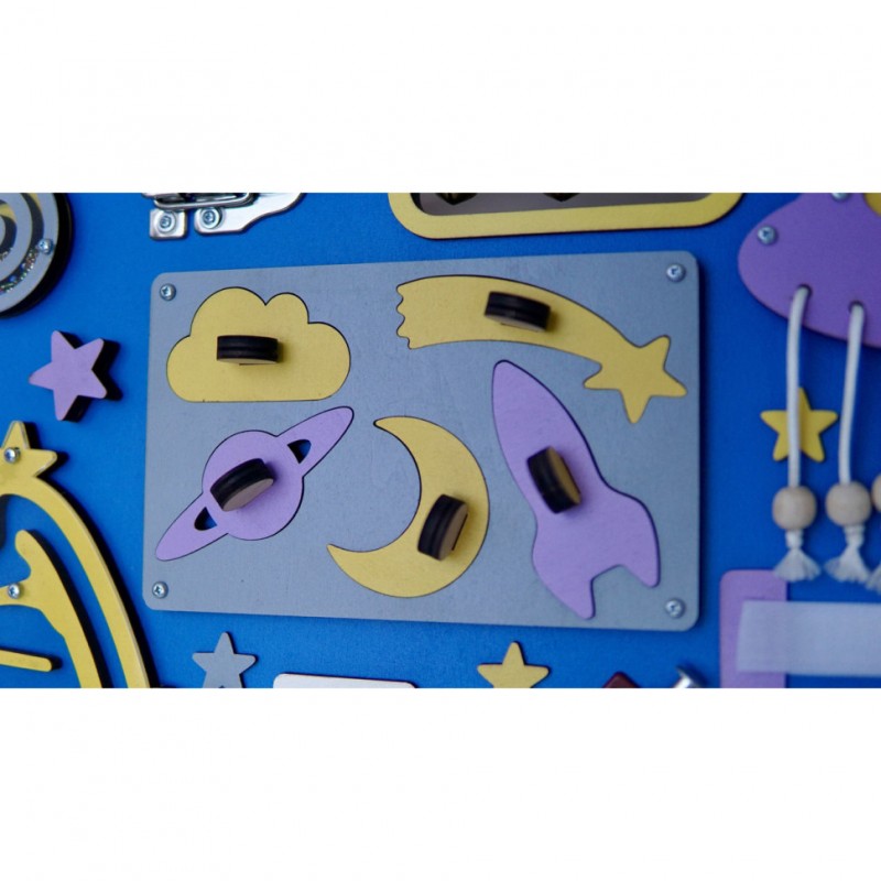Развивающая игрушка Бизиборд "Космос" TG1910716527, 60х40 см, Синий