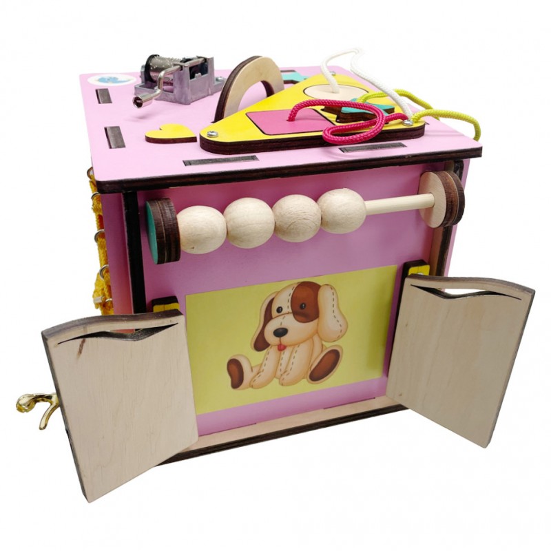 Развивающая игрушка Бизикуб TG200140 15х15 см Розовый
