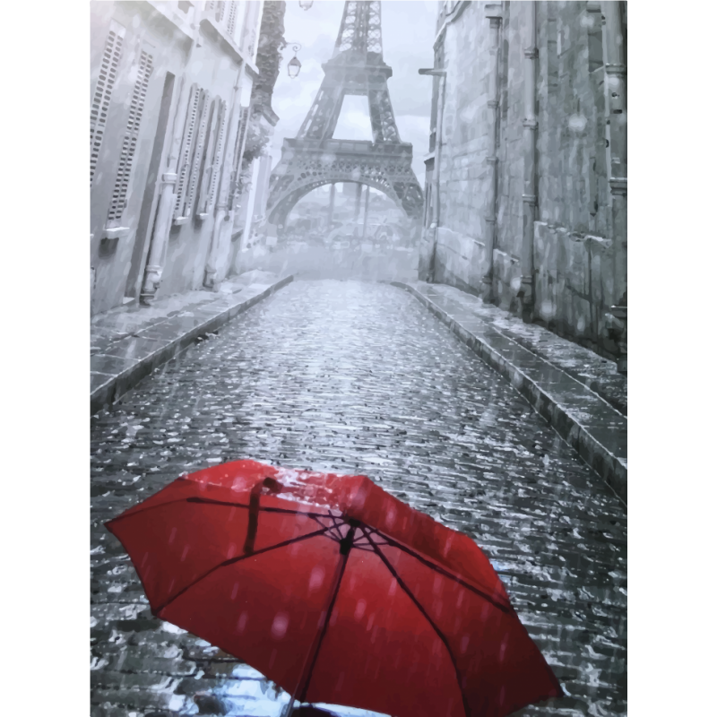 Картина по номерам. Art Craft "Зонтик в Париже" 40*50 см 11207-AC