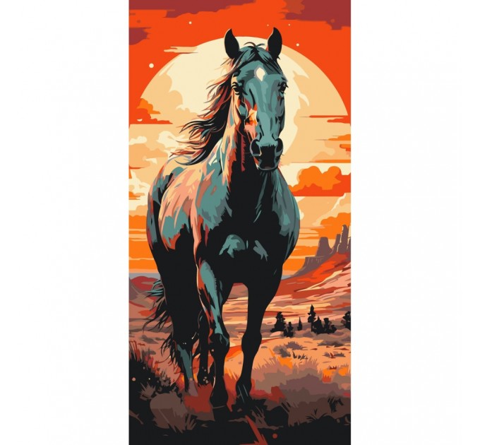 Картина по номерам "Horse art" 11541-AC 40х80 см