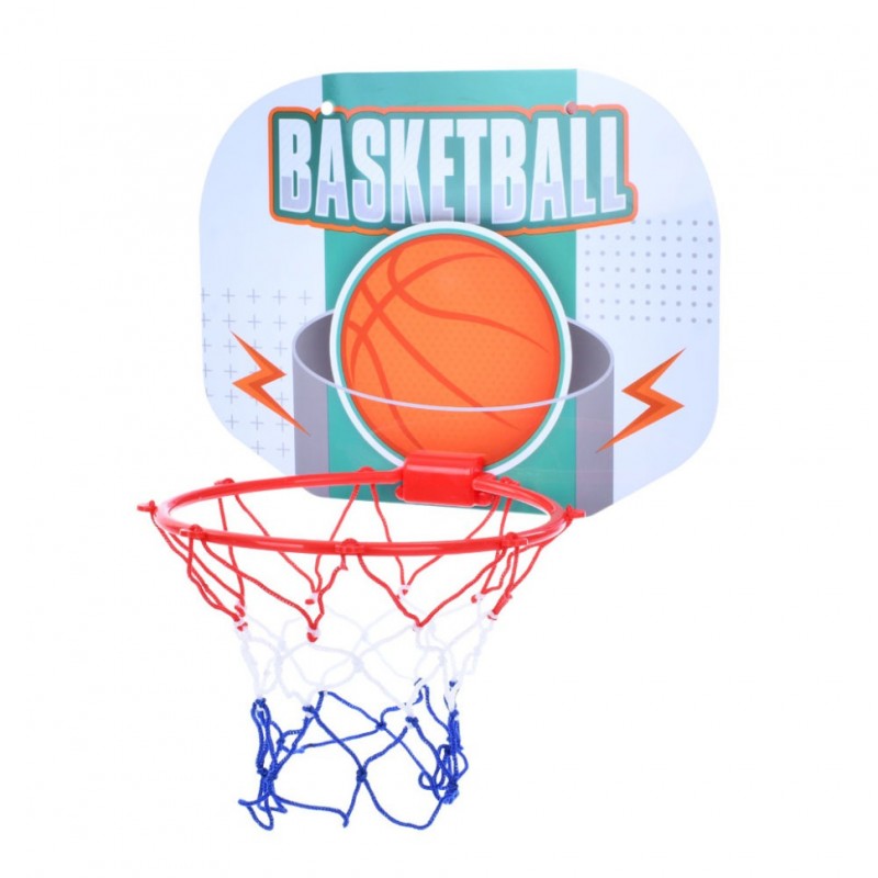 Детское баскетбольное кольцо MR 1172 щит пластик 28 x 22 см, сетка, мяч, насос