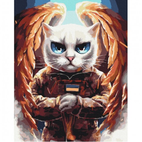 Картина по номерам "Котик Ангел" ©Марианна Пащук Brushme BS53421 40х50 см