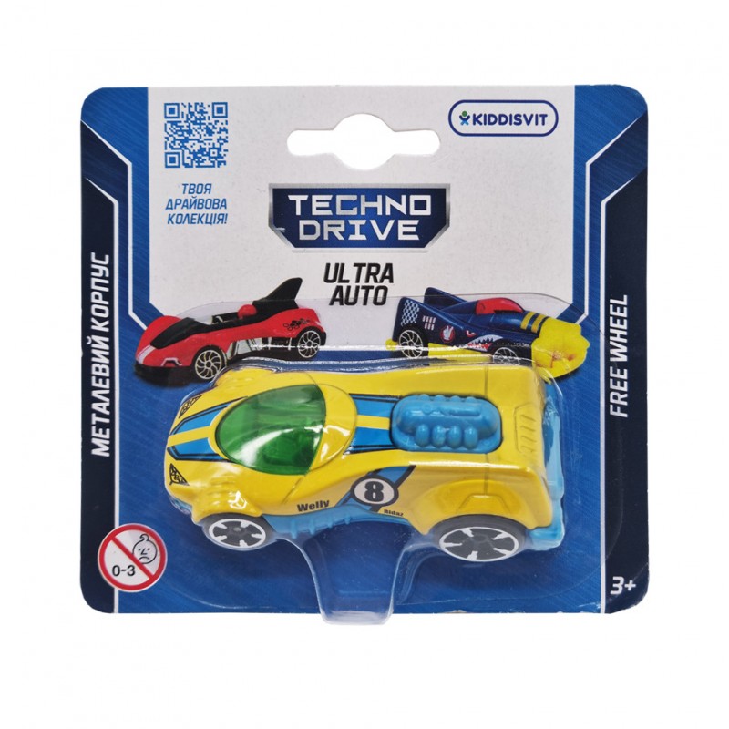 Игровая мини-машинка Ultra Auto TechnoDrive 250321W-6 металлический корпус