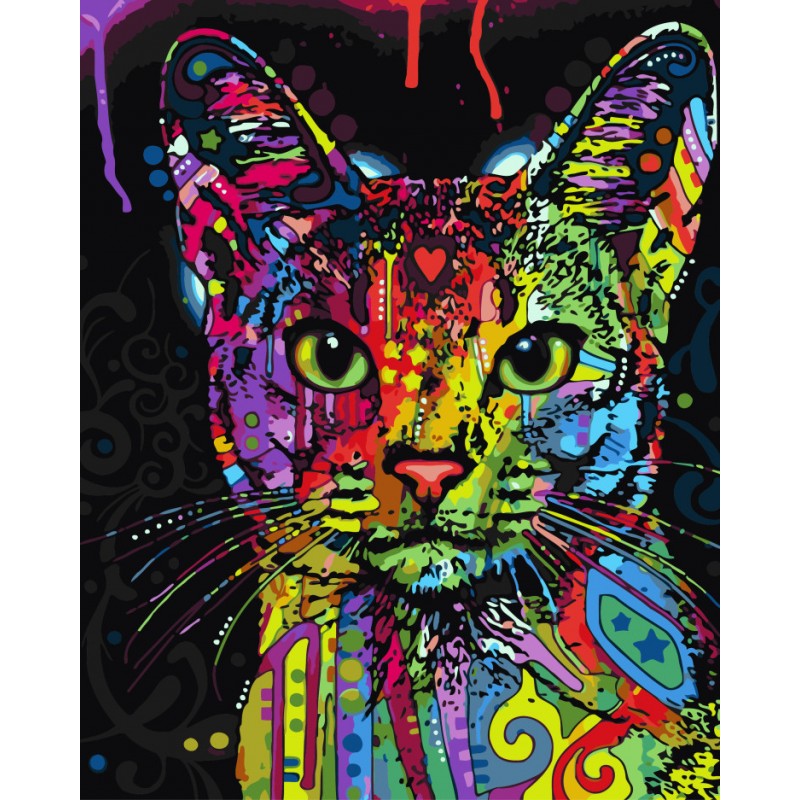 Картина по номерам. Brushme " Абиссинская кошка " GX9868, 40х50 см