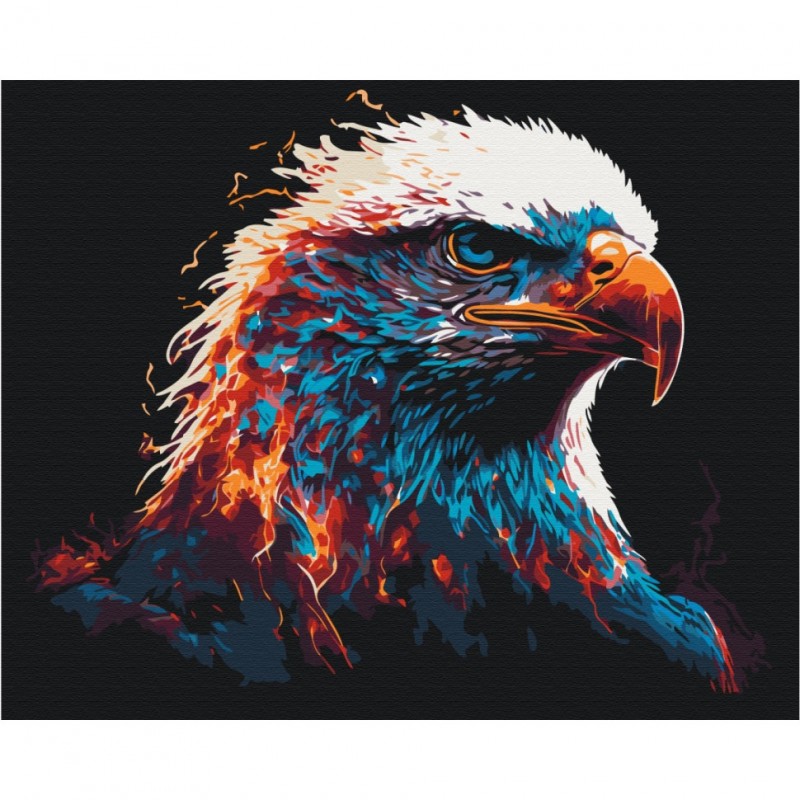 Картина по номерам "Пламенный орел" BS53695 Brushme 40х50 см