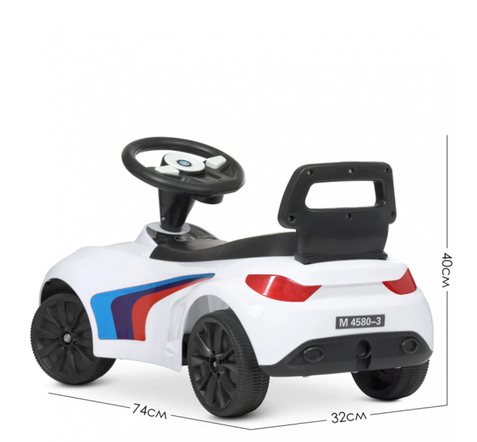 Каталка-толокар Bambi Racer M 4580-1 Белый музыкальный