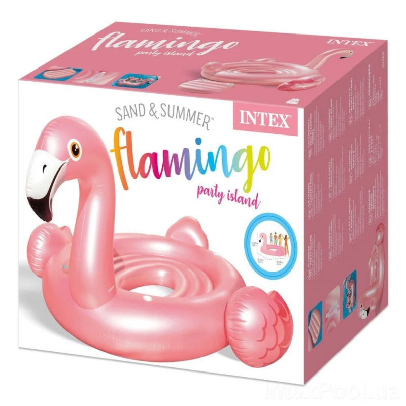 Надувной плотик "Фламинго" Intex 57297, 358х315х163