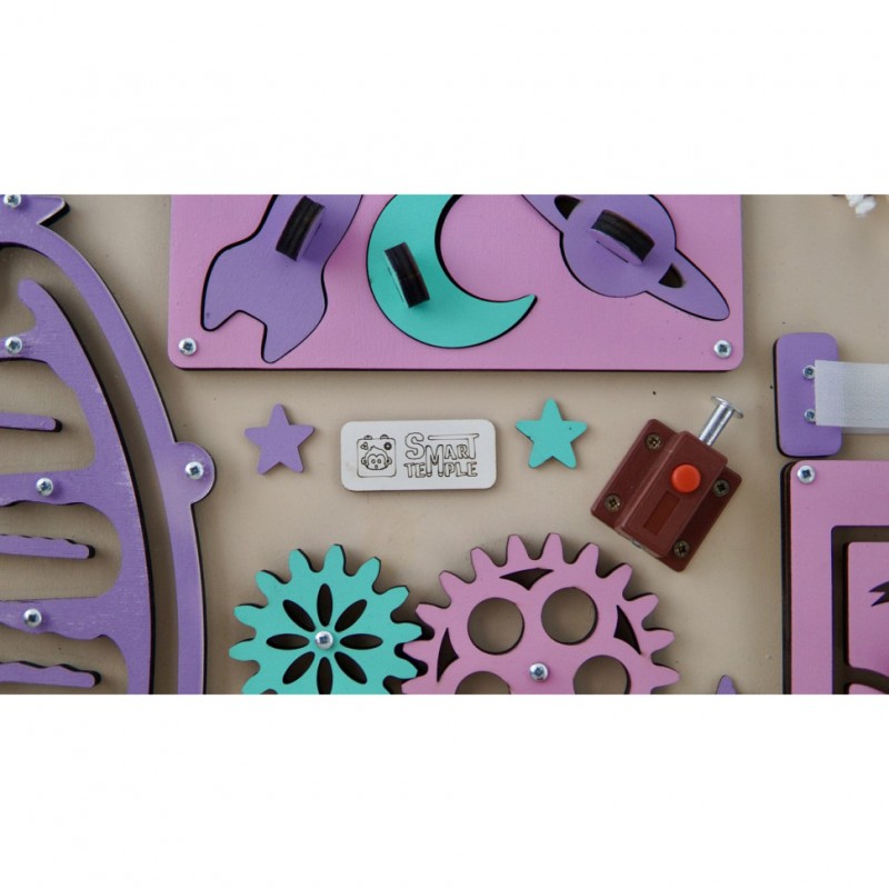 Развивающая игрушка Бизиборд "Космос" TG1910718876, 60х40 см, Розовый