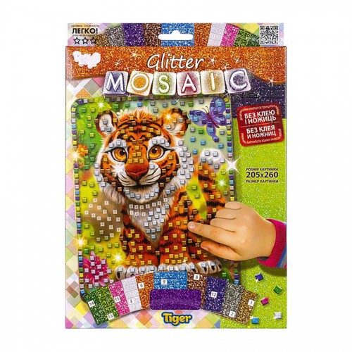 Креативное творчество "Glitter Mosaic Tiger" БМ-03-03 блестящая мозаика