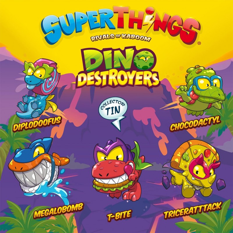 Игровой набор фигурок "Дино Разрушители" PSTSD48TIN60, 5 эксклюзивных фигурок