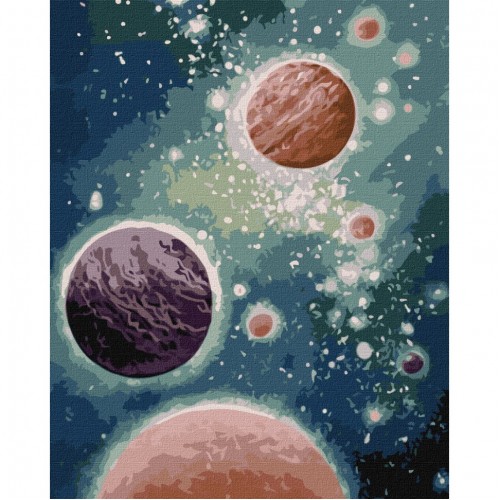 Картина по номерам "Движение планет" KHO9552 Идейка 40х50 см
