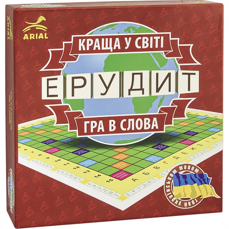 Настольная игра Эрудит. Игра в слова Arial 910107 на укр. языке