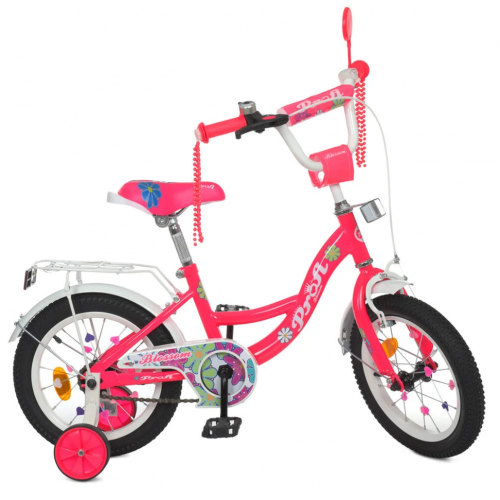 Велосипед детский PROF1 Y14302N 14 дюймов, малиновый