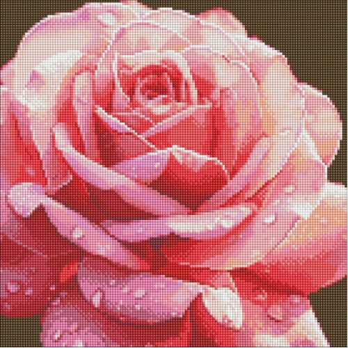 Алмазная мозаика без подрамника "Совершенная роза" AMC7854 40х40см
