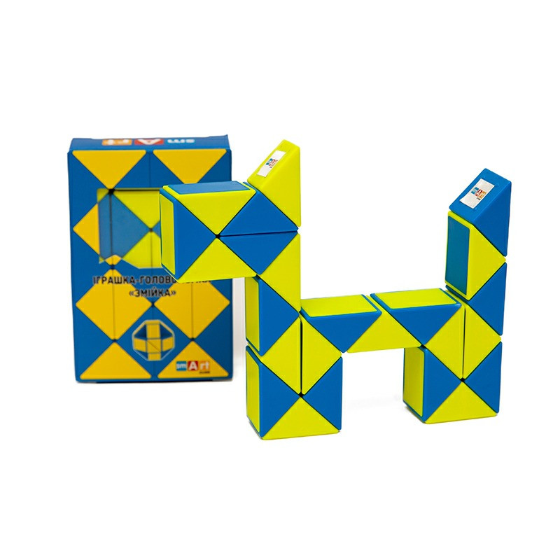 Головоломка Умный кубик "Змейка сине-желтая" SCU024 (Smart Cube Twisty Puzzle Snake "Ukraine")