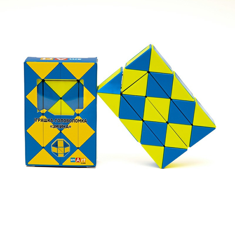 Головоломка Умный кубик "Змейка сине-желтая" SCU024 (Smart Cube Twisty Puzzle Snake "Ukraine")