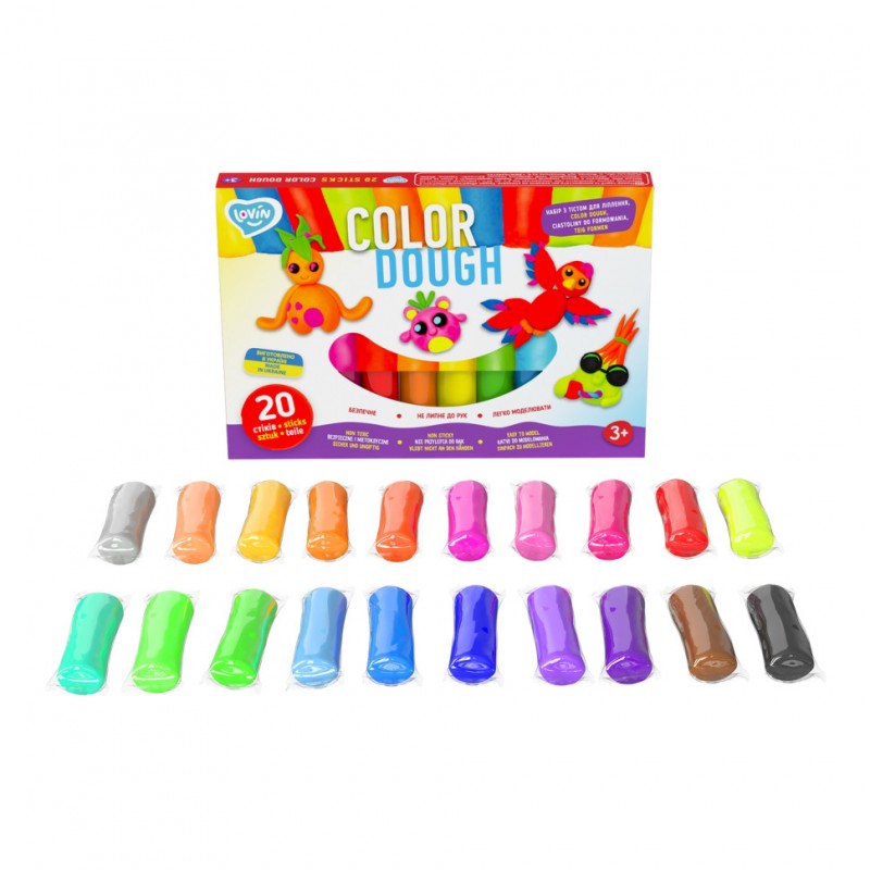 Набор для лепки с тестом Color Dough 41204, 20 стиков