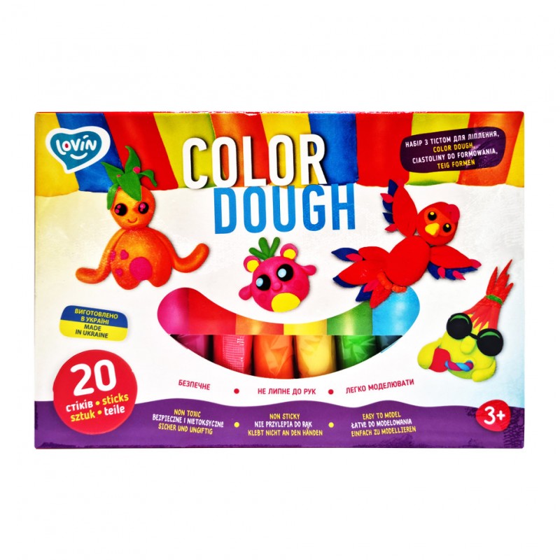 Набор для лепки с тестом Color Dough 41204, 20 стиков