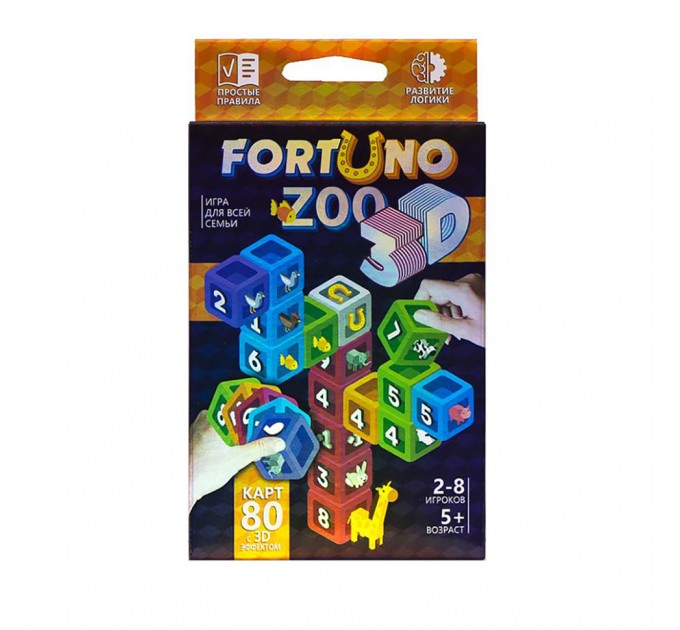 Настольная развлекательная игра "Fortuno ZOO 3D" G-F3D-02-01U на украинском языке