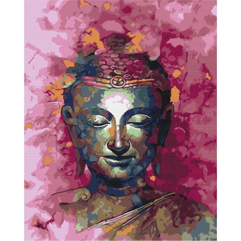 Картина по номерам "Будда в розовых оттенках" Brushme BS25274 40х50 см