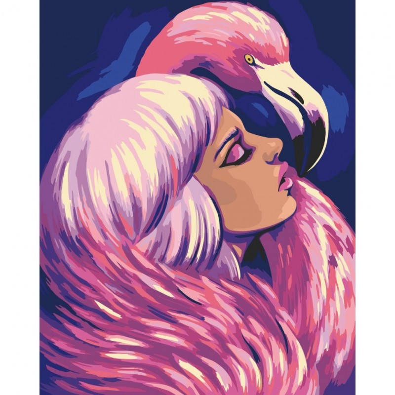 Картина по номерам "Фламинговые объятия" 10120-AC 40x50 см