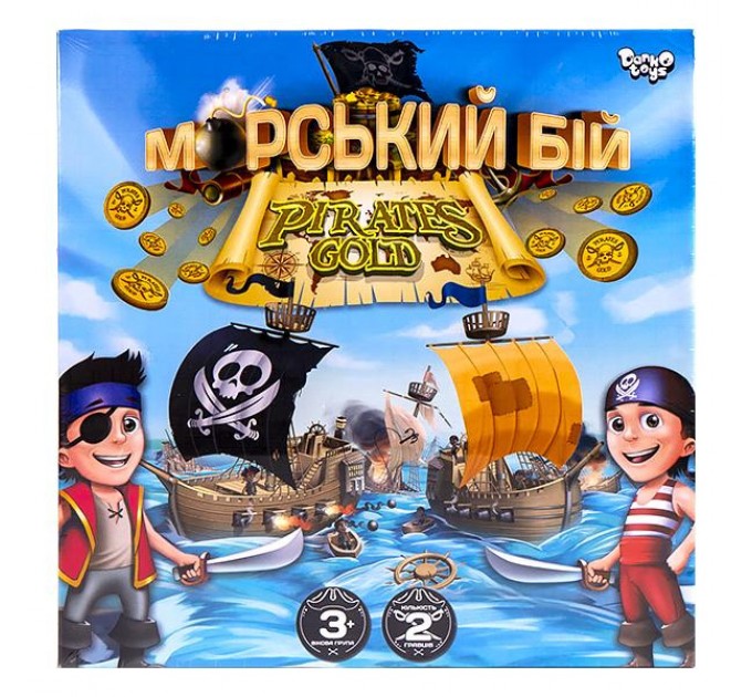 Настольная игра "Морской бой. Pirates Gold" Danko Toys G-MB-03U Укр