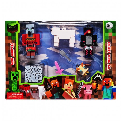 Игровой набор фигурок с аксессуарами Майнкрафт 48111-8 пластик