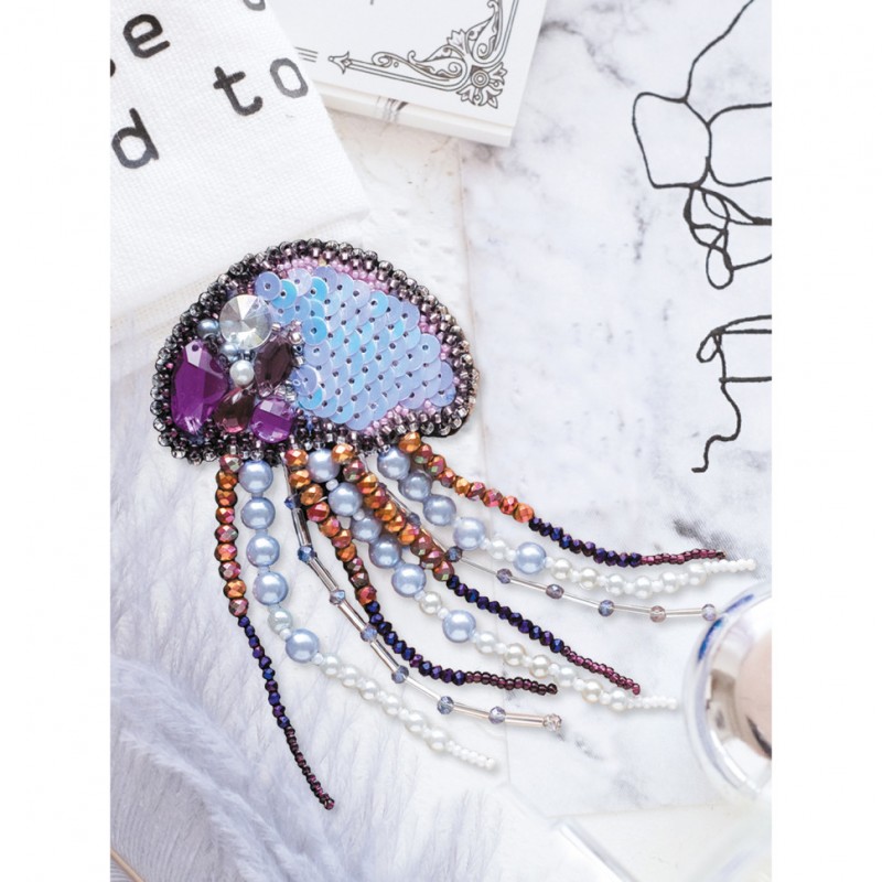 Набор для вышивки бисером украшения "Медуза" AD-071 на натуральном холсте