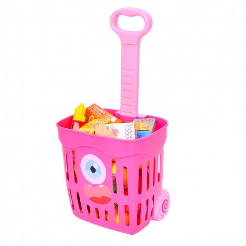 Детская тележка с продуктами 35631(Pink) 49 продуктов