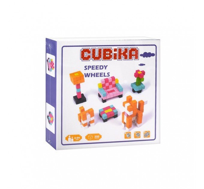 Деревянная игрушка Мозаика MD 1776(Violet) кубики, наклейки, 200 деталей