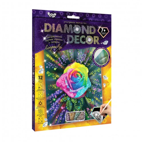 Набор креативного творчества Алмазная роза DD-01-05 "DIAMOND DECOR"